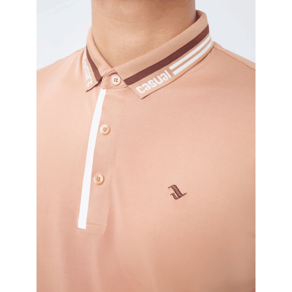 Áo thun Polo không túi VIETTIEN SMART CASUAL vải sợi Cà phê phom REGULAR FIT VT00000406