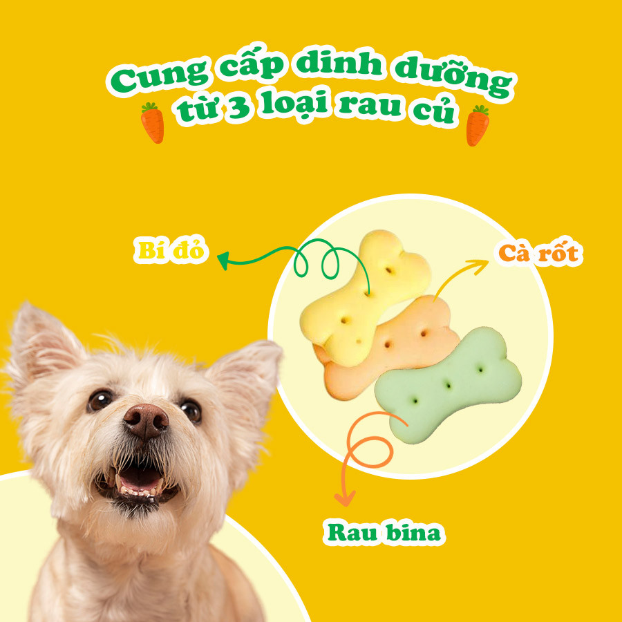Bánh quy cho chó vị rau củ Doggyman – Gói lớn 450g