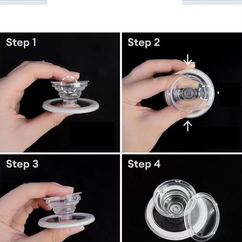 Nam châm Socket Giá đỡ điện thoại Vòng kim loại từ tính Giá đỡ Giá đỡ trong suốt có thể gập lại