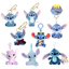 BH2 Lilo và Stitch sang trọng Stitch Fuzzy đồ chơi sang trọng mặt dây chuyền dễ thương Stitch Angel móc khóa HB2