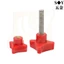 Bán hàng trực tiếp tại nhà máy Chất liệu thép không gỉ Bakelite Màu đỏ 304 Tay cầm bốn sao Plus Kích thước Núm Tay cầm Phillips Vít M5M6M8M10M12