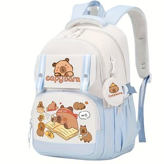 Ba lô Capybara cho học sinh Dung tích lớn In nhẹ Túi đi học nữ hoạt hình thời trang