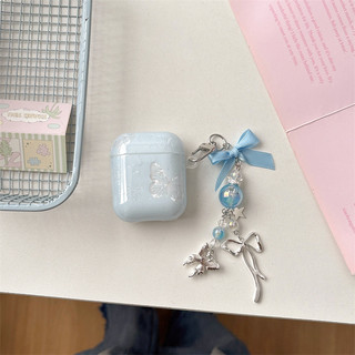Bướm Xanh Cho AirPods 1 / 2 3 Pro Pro2 Pro3 Airpod4 Bộ Tai Nghe Bluetooth Không Dây Vỏ Bảo Vệ AirPods Pro2 Pro3 3 4 Vỏ Bảo Vệ Tai Nghe