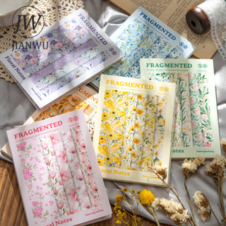 JIANWU Hoa Ghi Chú Series Vintage Hoa Họa Tiết Phong Cảnh Cắt Dán Sổ Lưu Niệm Chất Liệu Giấy Sáng Tạo Rác Tạp Chí Văn Phòng Phẩm
