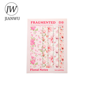 JIANWU Hoa Ghi Chú Series Vintage Hoa Họa Tiết Phong Cảnh Cắt Dán Sổ Lưu Niệm Chất Liệu Giấy Sáng Tạo Rác Tạp Chí Văn Phòng Phẩm