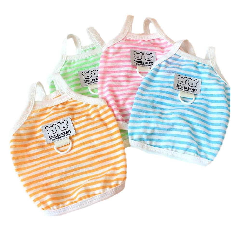 【Ready Stock】 Pet Clothes Summer Sun Protection Anti-Lint Thin Bichon Poodle Dog Clothes Small Dog Cool Cat Vest LF89