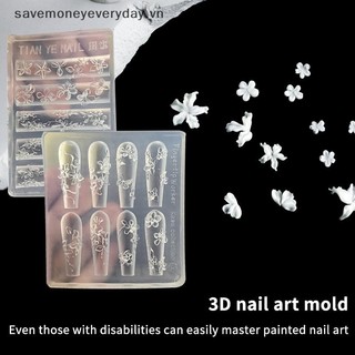 [savemoneyeveryday] Khuôn Làm Móng Silicon Hoa Phong Cách Pháp Trang Trí Móng Tay Móng Tay Thiết Kế DIY Tấm Dập Lập Thể Dụng Cụ Làm Móng Tay Đồ Dùng Nghệ Thuật [vn]