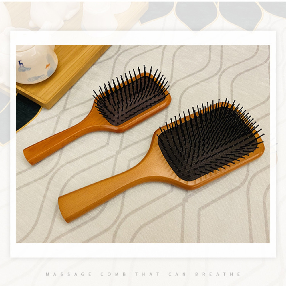 NEXTPH Túi Khí Massage Lược, Chăm Sóc Tóc Mái Chèo Đệm Tre Lược, Rụng Tóc Đệm Không Khí Lược Gỗ Chăm Sóc Tóc Da Đầu