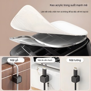 Kẹp giữ dây cáp nam châm, bám chắc, không dễ rơi, tháo lắp tiện lợi – Dùng cho bàn làm việc, xe hơi