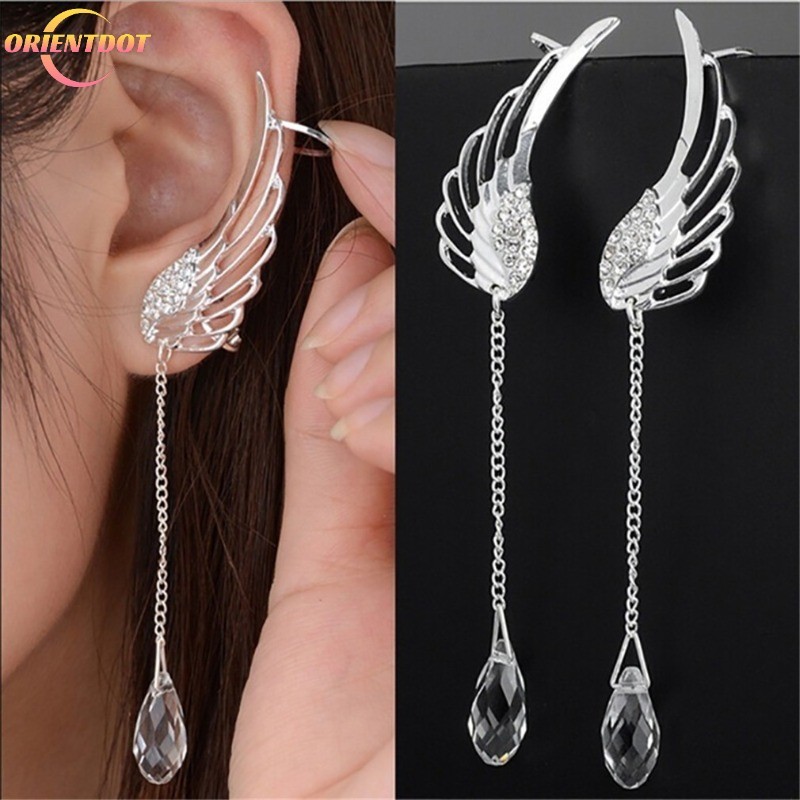 Dây tai tua rua sóng sành điệu tinh tế - Thiết kế hình học bông tai dangle dài bằng đồng - Phụ kiện thời trang