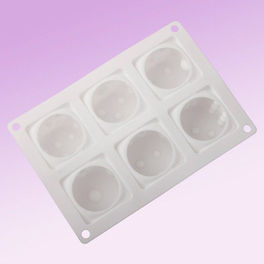 6 Khoang Lớn Xúc xắc Bánh Mousse Khuôn Socola Món Tráng Miệng Trang Trí Khuôn Handmade Xà Phòng Thạch Cao Nhào Khuôn Đồ Chơi DIY Dụng Cụ Nướng Bánh- * - *