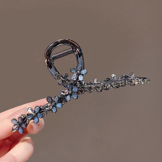 MAUROPOLI [Sẵn sàng] Kẹp cá mập kim cương giả cao cấp nhẹ nhàng Phong cách Hàn Quốc Phong cách mới Tấm đầu lưng Tóc Kẹp kích thước lớn Kẹp tóc nữ Kẹp tóc sang trọng