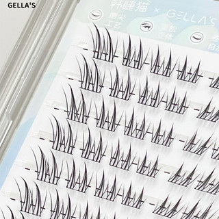GELLA 'S × HANJIEMAO Lông Mi Giả Không Keo Cáo Nhỏ Mô Phỏng Tự Nhiên