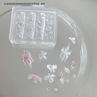 Khuôn móng silicone 3D hoa loa kèn ốc san hô sao biển tự làm