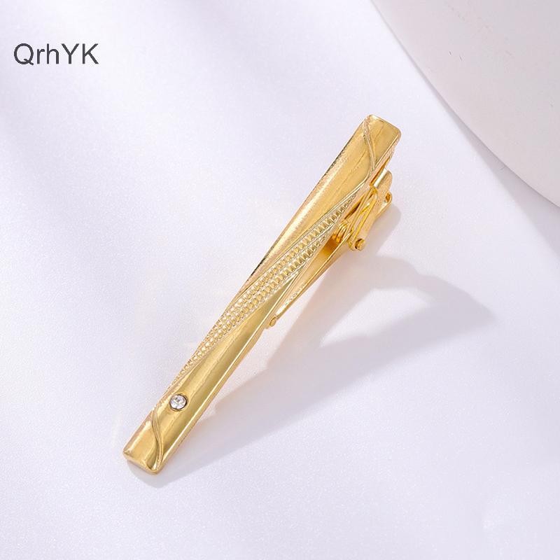 Nhà Máy Thời Trang Mới Kim Loại Màu Vàng Cà Vạt Kẹp Dành Cho Nam Cưới Khóa Kẹp Quý Ông Thắt Thanh Cà Vạt Pin Phụ Kiện QrhYK