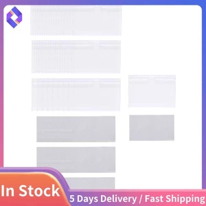 Bộ 50 Thẻ Giá Đựng Nhãn Nhựa Trong Suốt, Kệ Nhãn Kẹp Có Thể Tháo Rời Giá Đỡ Nhãn Cho Thùng Đựng Giỏ Nhãn