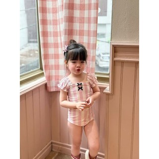 10-30kg Bơi 2 mảnh kẻ hồng kèm mũ MK