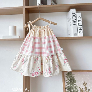 Váy Hè 2 Dây Vintage Phối 3 Tầng Cho Bé Gái Đi Học, Đi Chơi, Đi Biển, Ở Nhà,.... 8-26kg
