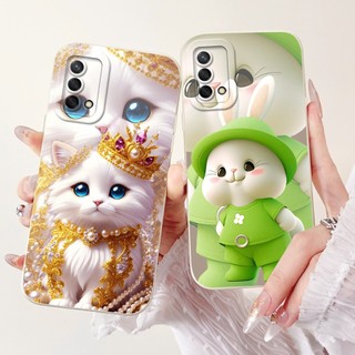 Dành Cho OPPO A74 4G Ốp Lưng CHP2219 Vỏ Bảo Vệ Thỏ Đáng Yêu Hoạt Hình Silicon Mềm Cho OPPO A95 F19 F19S Reno 6 Lite Vỏ