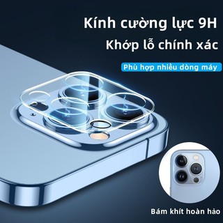 Kính bảo vệ camera iPhone kính cường lực 9H chống trầy viền lấp lánh cho iPhone 17 Air 16 15 14 13 12 11 Pro Max