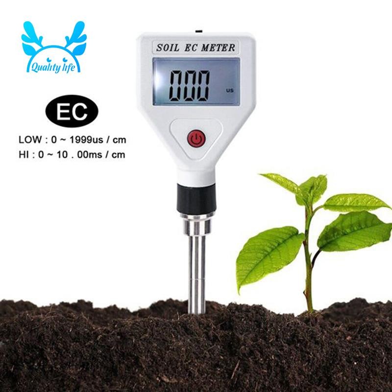 Kiểm tra độ dẫn điện Trồng cây trong chậu Máy đo EC Máy dò nông nghiệp hoa và thực vật -Trắng