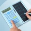 Máy tính khoa học YUJUNI với Notepad LCD, Máy tính toán có thể gập lại di động, Bảng viết tay 12 chữ số chức năng 2 TRONG 1 Văn phòng trường học