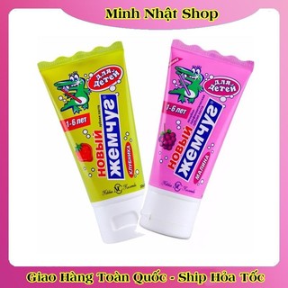 [DATE MỚI] Kem đánh răng trẻ em Nga 1-6 tuổi Nevcos/New Pearl tuýp 50ml
