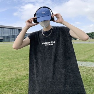 LOCAL BRAND Áo Tantop Bii Nhỏ Wash Phong Cách Unisex Form Rộng - Áo Ba Lỗ Sát lách wash đen Ullzang tay lỡ nam nữ Cotton