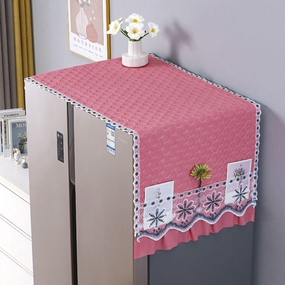 Vỏ trang trí tủ YMIFI, Tấm che bụi tủ lạnh một cửa 55x140cm, Khăn máy giặt chống bụi thêu sao biển
