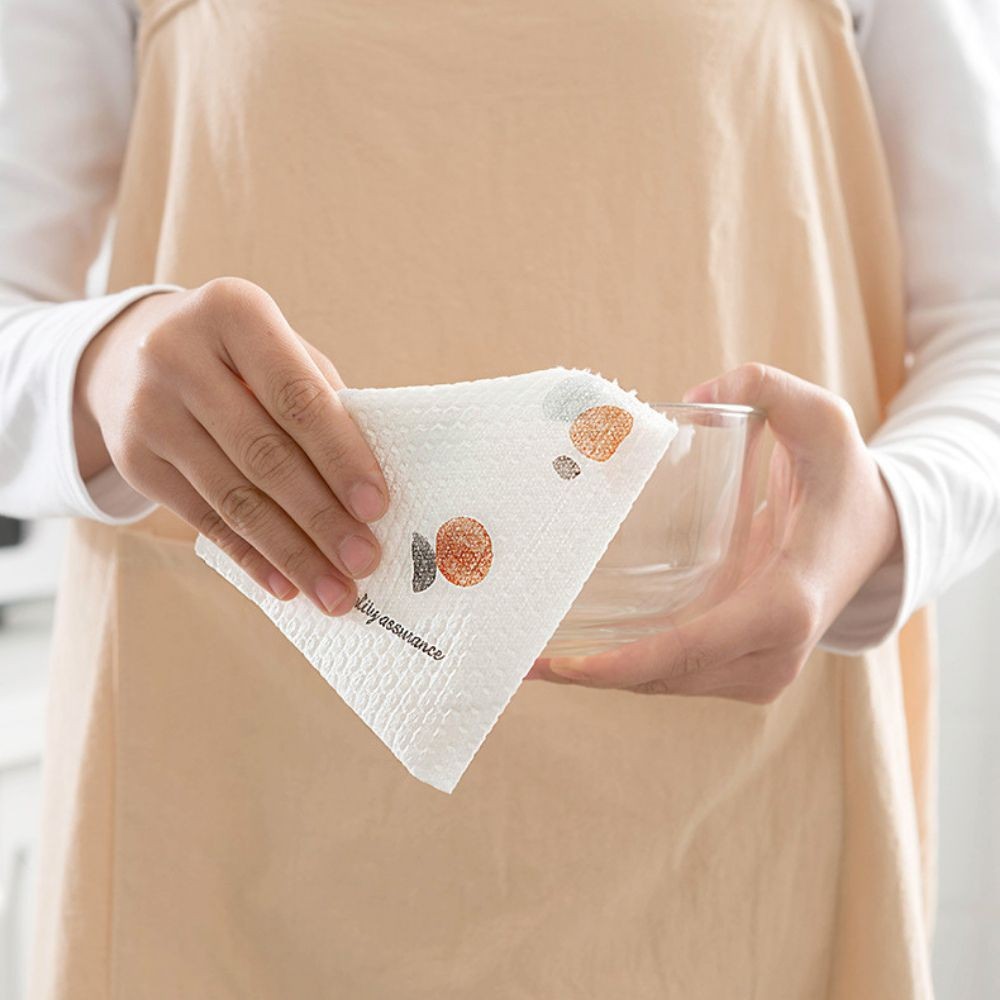 Cuộn Khăn Giấy Vải Lau Đa Năng 200 Tờ, Khăn Lau Bếp, Lau Chén Bát, Có Thể Tái Sử Dụng, Siêu Thấm Hút