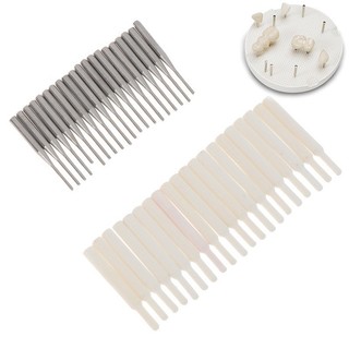 20 Chiếc Nha Khoa Sứ Móng Tay Gốm Pin Kim Loại Pin Phòng Thí Nghiệm Nha Khoa Tổ Ong Bắn Khay Sứ Bếp Phụ Kiện