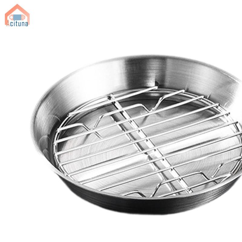 Bộ chảo nướng và giá đỡ Bộ bát đĩa nhỏ giọt dầu Bộ chảo và giỏ nướng ngoài trời