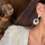 Handmade Phong Cách Mới Thời Trang Hoa Ngọc Trai Zircon Bông Tai Bán Buôn
