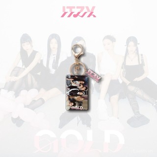 [Móc khóa] Móc khóa acrylic mới của ITZY, album mới, dòng GOLD, mặt dây chuyền túi DIY, hàng hóa Huang Lizhi, kiểu dáng tương tự TTBQ