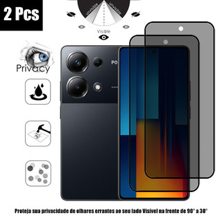 1-2 Chiếc POCO M6 Pro 4G Kính Cường Lực Bảo Vệ Màn Hình Chống Gián Điệp Cho Xiaomi POCO X7 F6 C65 X6 X5 Pro 4G 5G