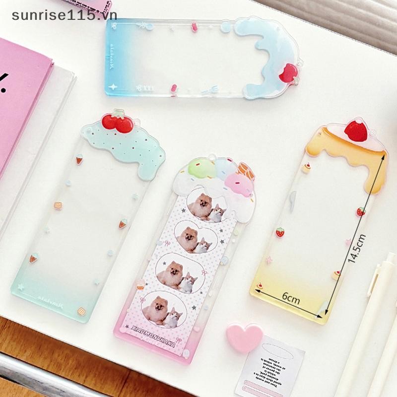 SRVN Acrylic Kem Photocard Giá Đỡ Hoạt Hình Photo Booth Album Cho 2x6 Inch Dải Ảnh Album Cưới Bookmark Tay.