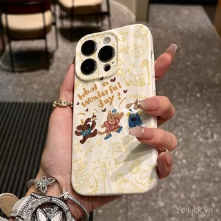 Ốp lưng thời trang hình chó con hoạt hình đơn giản cá tính tương thích với iPhone 16 Pro Max 14 Plus 13 12 Pro Max 11 XR 16 Pro 15 Plus 14 Pro 13 Pro Max 12 8 Plus, chống sốc