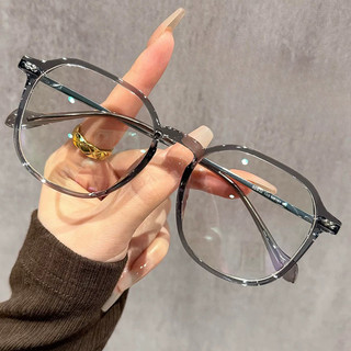 Phiên bản Hàn Quốc kính siêu nhẹ dành cho nữ lão thị mới màu nâu lạnh, kính đọc sách khung lớn trơn chống xanh độ phân giải cao
