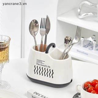 {YAN} Hộp đựng dao kéo dụng cụ nhà bếp với 2 ngăn Hộp đựng đồ dùng bằng bạc Đũa và thìa đựng đồ bằng phẳng {ya}