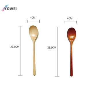 YOWEI 1 Thìa Gỗ Tre Nhà Bếp Phong Cách Hàn Quốc 9 Inch Gỗ Tự Nhiên Súp Bộ Đồ Ăn Nấu Mật Ong Thìa Cà Phê Muỗng Trộn VN