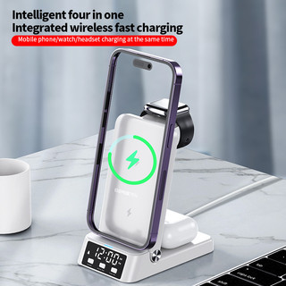 SHEREN Bộ sạc không dây có thể gập lại  25W Bộ sạc không dây từ tính bốn trong một for Samsung Watch