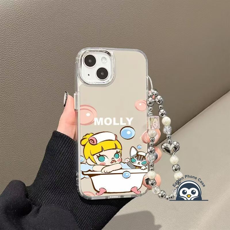 Ốp Điện Thoại Gương Molly Dễ Thương Cho Honor X9D X8D X7D X6D X6C X5C Plus 600 Lite 500 400 Smart Pro Win RT Power2 X80i X70 Magic 8 Pro Vỏ Không Khí Hoạt Hình Ngộ nghĩnh Vỏ Mềm Có Dây Đeo