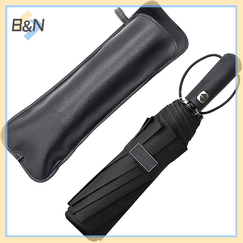 B & N Da Đen Bao Da Ô Di Động Chống Thấm Nước Ô Lưu Trữ Túi Đựng Nước Thấm Hút Túi Ô Siêu Mịn.