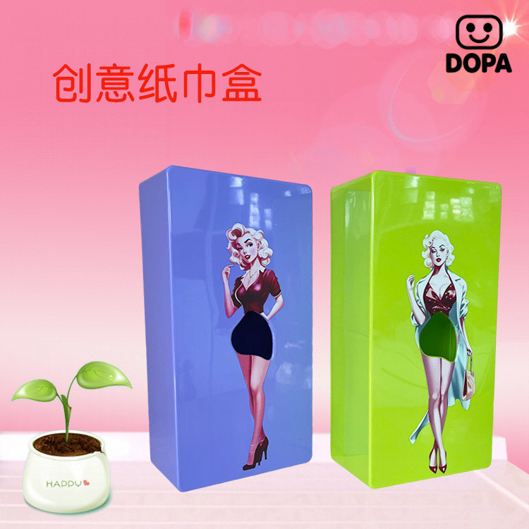 Giao hàng nhanh, hộp khăn giấy cô gái chân váy bay, chân váy phồng, trang trí bàn cà phê sang trọng nhẹ, treo tường, hộp giấy để bàn, sử dụng tại nhà, cô gái xinh đẹp, người nổi tiếng trên internet