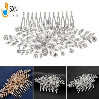 Đám Cưới Hoa Bạc Lược Tóc Nữ Ngọt Lấp Lánh Kim Cương Giả Lược Barrette Cho Người Phụ Nữ Tóc Trang Trí Đồ Trang Trí
