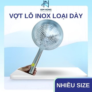 [Giá Xưởng] Vợt inox lỗ , chao inox size 24 cm , size 26 cm , size 28 cm , size 30 cm loại 1 dày đẹp