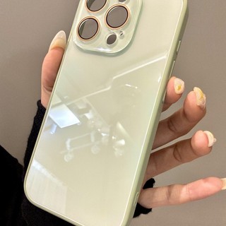 Fresh Mambo Green Full Coverage Lens Vỏ điện thoại di động Áp dụng iPhone16 15 14 13 12 11 Pro Max Bảo vệ Camera chống sốc Ốp lưng cứng chống rơi
