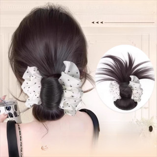 [Còn hàng] Kẹp móng vuốt tóc OAKANDME, Bộ tóc giả đầu Bun tổng hợp tự nhiên, với phụ kiện tóc lông tơ lưới