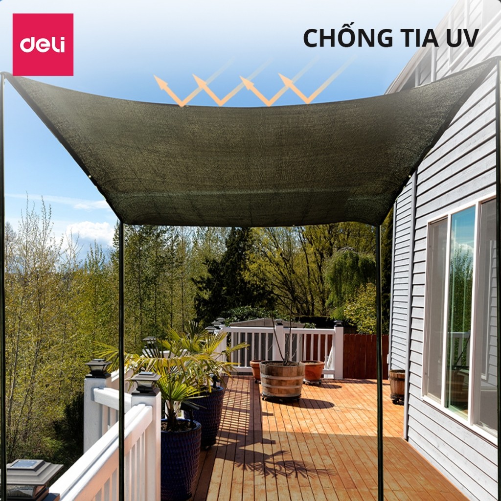 Lưới Che Nắng, Bạt Che Nắng Đa Năng DELIxVusign siêu bền, chặn 99% tia UV, che nắng ban công, lưới chắn côn trùng