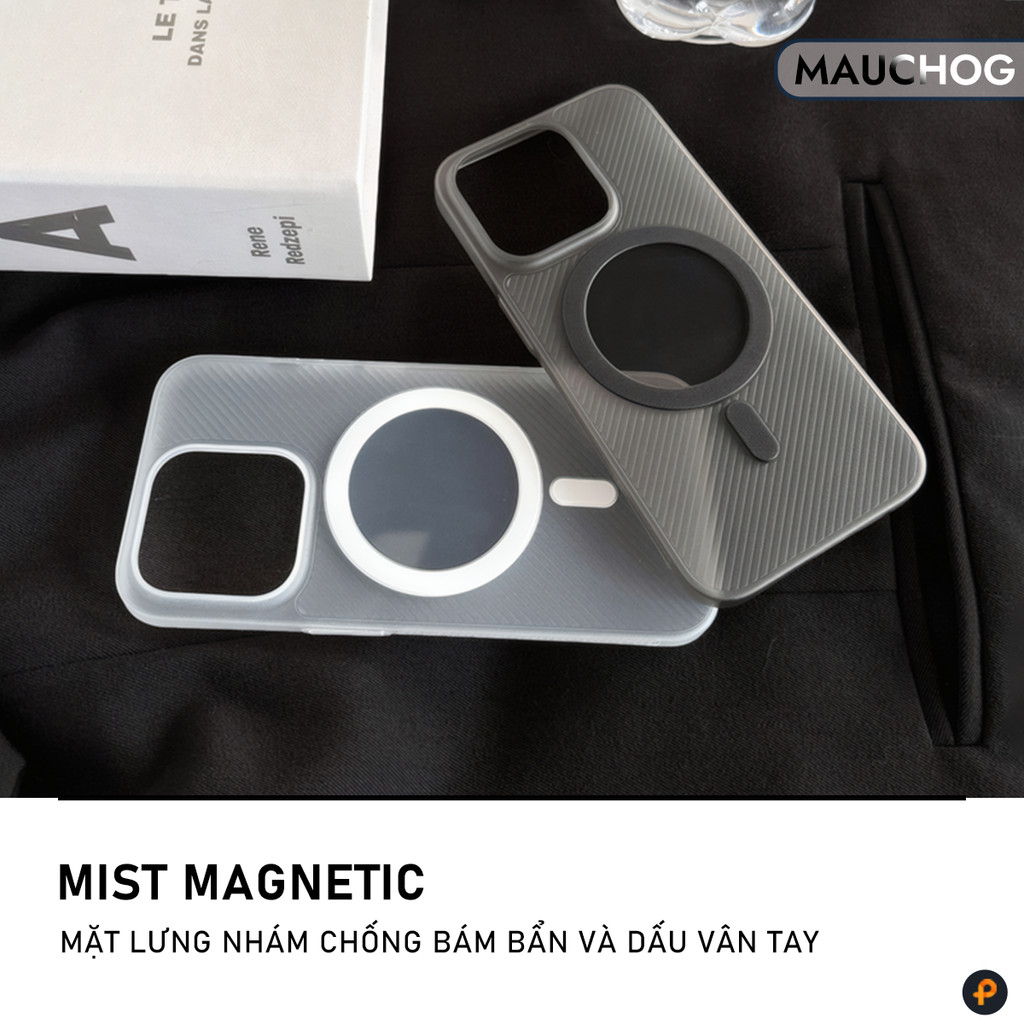 Ốp Lưng Siêu Mỏng Hỗ Trợ Sạc Không Dây Chống Trơn Trượt Cho Điện Thoại iPhone 17 Pro Max 16 15 14 13